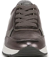 Naturalizer Shay Metallic Leather Lace-Up Sneakers