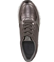 Naturalizer Shay Metallic Leather Lace-Up Sneakers