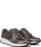 Naturalizer Shay Metallic Leather Lace-Up Sneakers