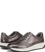 Naturalizer Shay Metallic Leather Lace-Up Sneakers