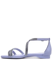 Naturalizer Sicily Strappy Crystal Embellished Flat Sandals