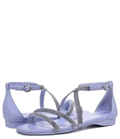 Naturalizer Sicily Strappy Crystal Embellished Flat Sandals