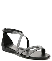 Naturalizer Sicily Strappy Crystal Embellished Flat Sandals