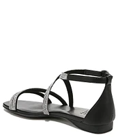 Naturalizer Sicily Strappy Crystal Embellished Flat Sandals