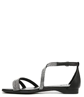 Naturalizer Sicily Strappy Crystal Embellished Flat Sandals