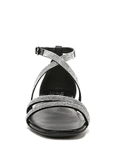 Naturalizer Sicily Strappy Crystal Embellished Flat Sandals