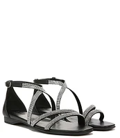 Naturalizer Sicily Strappy Crystal Embellished Flat Sandals