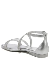 Naturalizer Sicily Strappy Crystal Embellished Flat Sandals