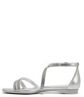 Naturalizer Sicily Strappy Crystal Embellished Flat Sandals