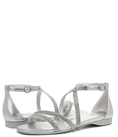 Naturalizer Sicily Strappy Crystal Embellished Flat Sandals