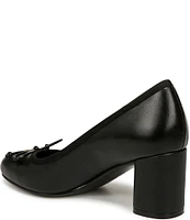 Naturalizer Sienna Leather Block Heel Bow Pumps