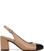 Naturalizer Sophie Leather Slingback Cap Toe Pumps