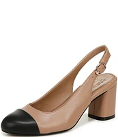 Naturalizer Sophie Leather Slingback Cap Toe Pumps