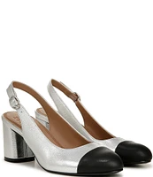 Naturalizer Sophie Leather Slingback Cap Toe Pumps