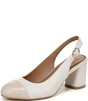 Naturalizer Sophie Leather Slingback Cap Toe Pumps