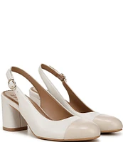 Naturalizer Sophie Leather Slingback Cap Toe Pumps