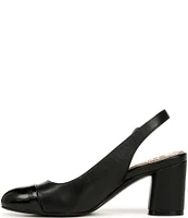 Naturalizer Sophie Leather Slingback Cap Toe Pumps