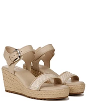 Naturalizer Stella Fabric Platform Espadrille Wedge Sandals