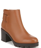 Naturalizer Veeda Leather Chunky Lug Sole Platform Booties