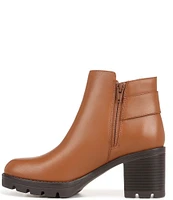 Naturalizer Veeda Leather Chunky Lug Sole Platform Booties