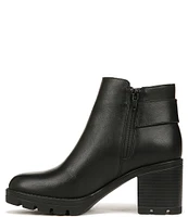 Naturalizer Veeda Leather Chunky Lug Sole Platform Booties