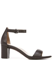 Naturalizer Vera Leather Ankle Strap Block Heel Dress Sandals