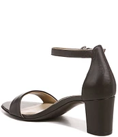 Naturalizer Vera Leather Ankle Strap Block Heel Dress Sandals