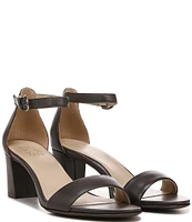 Naturalizer Vera Leather Ankle Strap Block Heel Dress Sandals