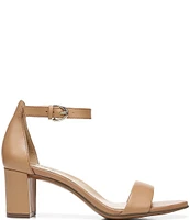 Naturalizer Vera Leather Ankle Strap Block Heel Dress Sandals