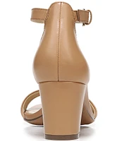 Naturalizer Vera Leather Ankle Strap Block Heel Dress Sandals