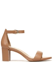 Naturalizer Vera Leather Ankle Strap Block Heel Dress Sandals