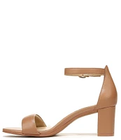 Naturalizer Vera Leather Ankle Strap Block Heel Dress Sandals