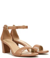 Naturalizer Vera Leather Ankle Strap Block Heel Dress Sandals