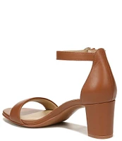 Naturalizer Vera Leather Ankle Strap Block Heel Dress Sandals