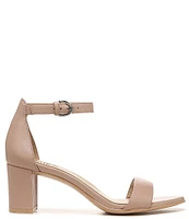 Naturalizer Vera Leather Ankle Strap Block Heel Dress Sandals