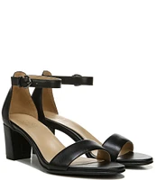 Naturalizer Vera Leather Ankle Strap Block Heel Dress Sandals