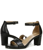 Naturalizer Vera Leather Ankle Strap Block Heel Dress Sandals