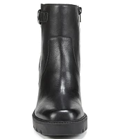 Naturalizer Wilde Leather Buckle Lug Sole Boots