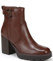 Naturalizer Wilde Leather Buckle Lug Sole Boots