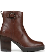 Naturalizer Wilde Leather Buckle Lug Sole Boots