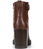 Naturalizer Wilde Leather Buckle Lug Sole Boots