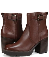 Naturalizer Wilde Leather Buckle Lug Sole Boots