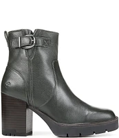 Naturalizer Wilde Leather Buckle Lug Sole Boots