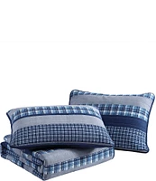 Nautica Addison Plaid Cotton Reversible Quilt Mini Set