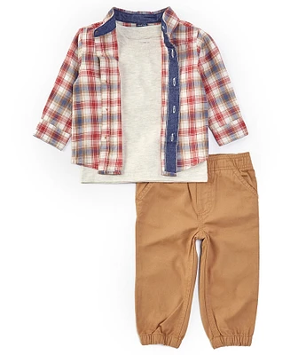 Nautica Baby Boys 12-24 Months Long Sleeve Plaid Woven Shirt