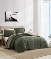 Nautica Beckett Green Brushed Microsuede Reversible Comforter Mini Set