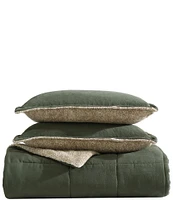 Nautica Beckett Green Brushed Microsuede Reversible Comforter Mini Set