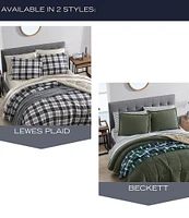 Nautica Beckett Green Brushed Microsuede Reversible Comforter Mini Set