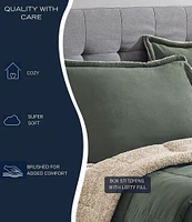 Nautica Beckett Green Brushed Microsuede Reversible Comforter Mini Set