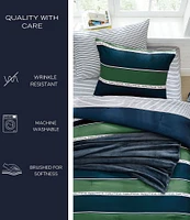 Nautica Bellecastle Navy Microfiber Reversible Comforter Mini Set